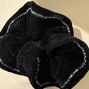 Elegant Black Velvet Scrunchie
